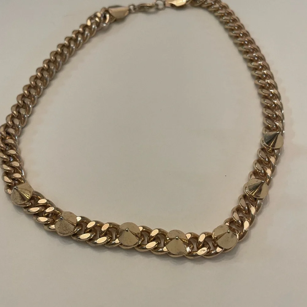 Elegant Gold Spike Chain Necklace